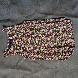 Women's Large Old Navy tank top, black and floral